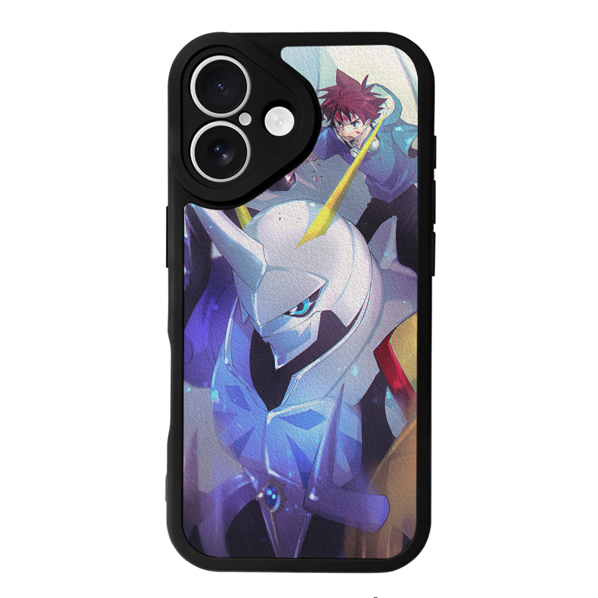 （画像用） Digimon デジタルモンスター/デジモン 【iPhone 16シリーズ対応】シリコンスマホケース（レザー調） 材質：シリコン